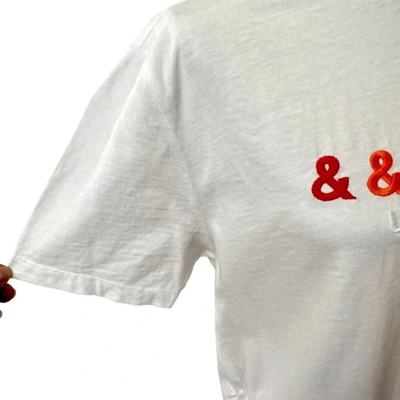 ASOS DESIGN x GLAAD Unity Embroidered White Cotton T-Shirt Unisex Small - Picture 5 of 12